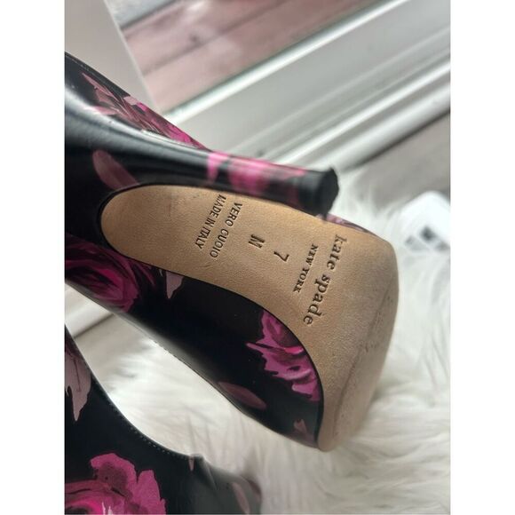Kate spade Juliette rose print heels size 7 stiletto - Picture 4 of 6